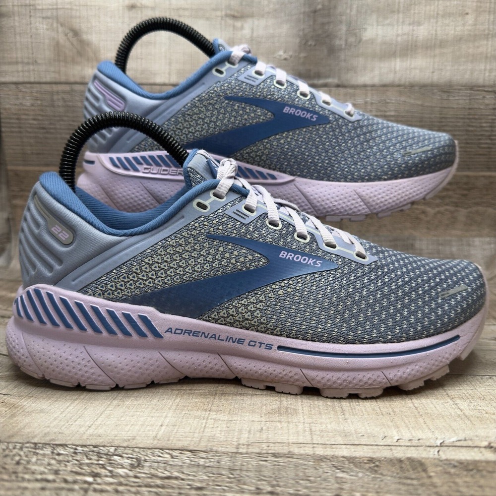 Brooks Women's Adrenaline GTS Running Shoes in Blue and Light Pink